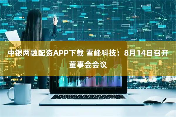 中银两融配资APP下载 雪峰科技：8月14日召开董事会会议